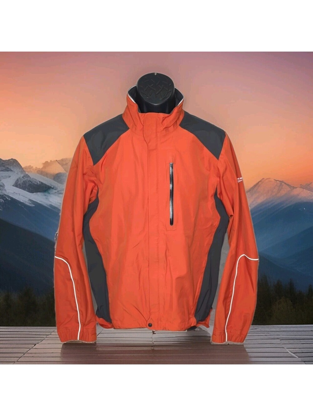 Novara Verita Bike Cycling Rain Jacket Mens Large Windproof Reflective Drop Tail